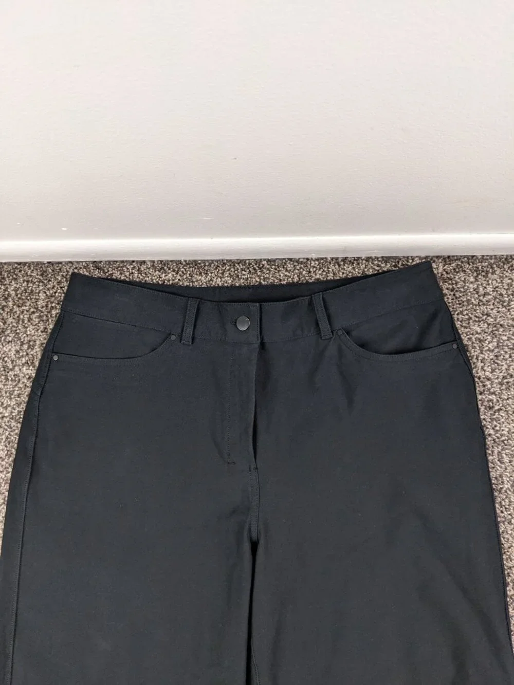 Lululemon Pants Womens 32 Black City Sleek 5 Pocket Wide Leg High Rise Utilitech